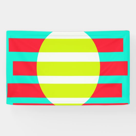 未来的な夕日 横断幕 (横)