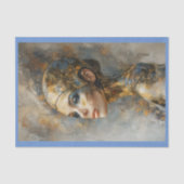 未来的な女性の油絵デコペ離れ160 薄葉紙 (正面)