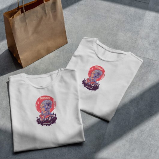 未来的な女性サイバーアーバン Tシャツ