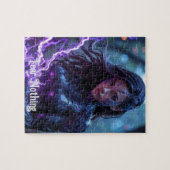 未来的な女性美白戦士ポスター ジグソーパズル (横)