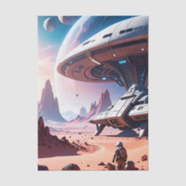 未来的な宇宙アドベンチャーデカップージティッシュペーパー 薄葉紙