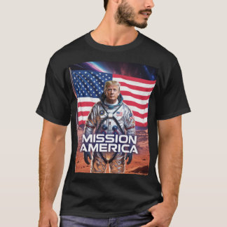 未来的な宇宙テーマ Tシャツ