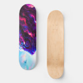 未来的な宇宙ネオン豹 スケートボード (正面)