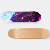 未来的な宇宙ネオン豹 スケートボード (横)