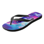 未来的な宇宙ネオン豹 ビーチサンダル (アングル)