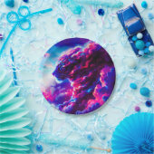 未来的な宇宙ネオン豹 ペーパープレート (パーティー)