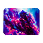 未来的な宇宙ネオン豹 マグネット (横)