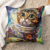 未来的な宇宙猫 クッション (ブランケット)
