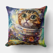 未来的な宇宙猫 クッション (正面)