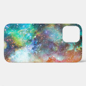 未来的な宇宙空間、星が輝く星雲の背景 Case-Mate iPhoneケース (裏面 (横))
