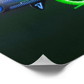 未来的な宇宙船バードハウス ポスター (角)