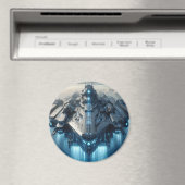 未来的な宇宙船3インチマグネット マグネット (インサイチュ (食洗機))