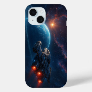 未来的な宇宙船 iPhone 15ケース