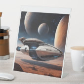 未来的な宇宙船 – - Sci-Fi銀河系冒険！ 台座サイン (インサイチュ)
