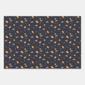 未来的な宇宙船、Ufo、惑星の銀河系 ラッピングペーパーシート (正面3)