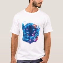 未来的な宇宙飛行士のTシャツ メンズ