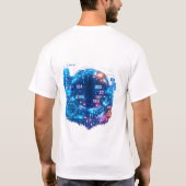 未来的な宇宙飛行士のTシャツ メンズ Tシャツ (裏面)
