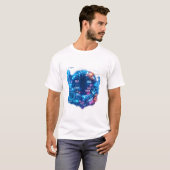 未来的な宇宙飛行士のTシャツ メンズ Tシャツ (正面フル)