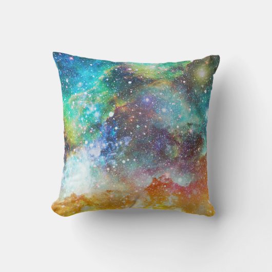 未来的な宇宙、星雲の背景。 クッション (正面)