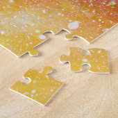 未来的な宇宙、星雲の背景。 ジグソーパズル (側面)