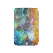 未来的な宇宙、星雲の背景。 バスマット (正面縦)