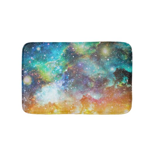 未来的な宇宙、星雲の背景。 バスマット (正面)