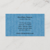 未来的な寸法の名刺、薄い青 名刺 (裏面)