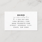 未来的な建物モダンアーキテクトのミニマリスト 名刺 (裏面)