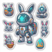 未来的な復活祭 シール (正面)