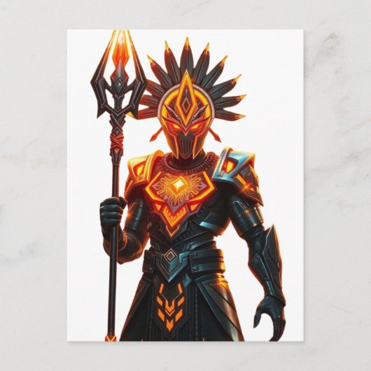 未来的な戦士ポストカード ポストカード (正面)