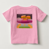 未来的な抽象ネオン建築 ベビーTシャツ (裏面)