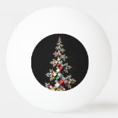 未来的な抽象的クリスマスモザイク3D 卓球ボール (正面)