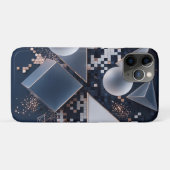 未来的な抽象的クリスマスモザイク3D Case-Mate iPhoneケース (裏面(横))
