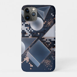 未来的な抽象的クリスマスモザイク3D iPhone 11 PROケース