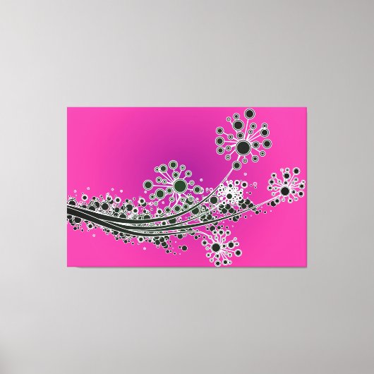 未来的な抽象芸術の花 – マゼンタのキャンバス印刷 キャンバスプリント (正面)