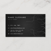未来的な抽象芸術線のグレーテモダンクノロジ 名刺 (裏面)