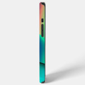 未来的な抽象3Dメタリックレインボーアート iPhoneケース (左側面)