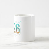 未来的な新年2026マグカップ – スタイリッシュお祝い コーヒーマグカップ (中央)