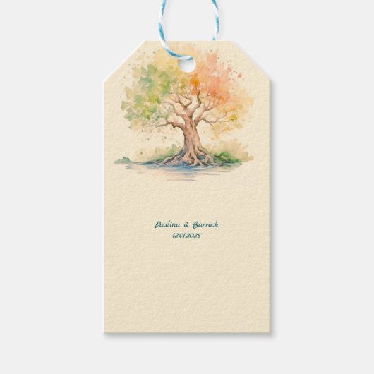 未来的な木のギフトタグ ギフトタグ (正面)