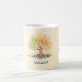 未来的な木のコーヒーマグ コーヒーマグカップ (中央)