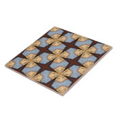 未来的な正方形と星型 タイル (側面)