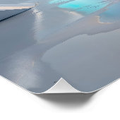 未来的な氷の洞窟サーレアルドリームライクファンタジーランド ポスター (コーナー)