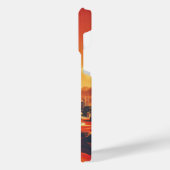 未来的な火星の市中世紀半モダンデザイン iPhoneケース (左側面)