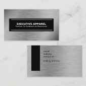 未来的な灰色と黒の鋼 名刺 (正面/裏面)
