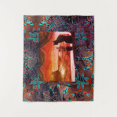 未来的な猫オン火星 タペストリー (正面)