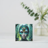 未来的な生物力学サイバネティックジャイアントはimmである スクエア名刺 (スタンド正面)