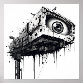 未来的な監視の目：へ監視カメラ ポスター