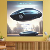 未来的な空中浮遊車とキャンバスプリント キャンバスプリント (インサイチュ (リビング))