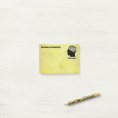 未来的な脳ティーザー企業の ポストイット (デスク上)