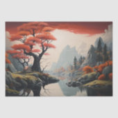 未来的な自然超現実的な芸術デクページプリント 薄葉紙 (正面)